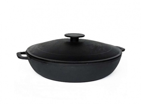 Жаровня чугунная с двумя ручками с чугунной крышкой д.320 ТМ Гардарика